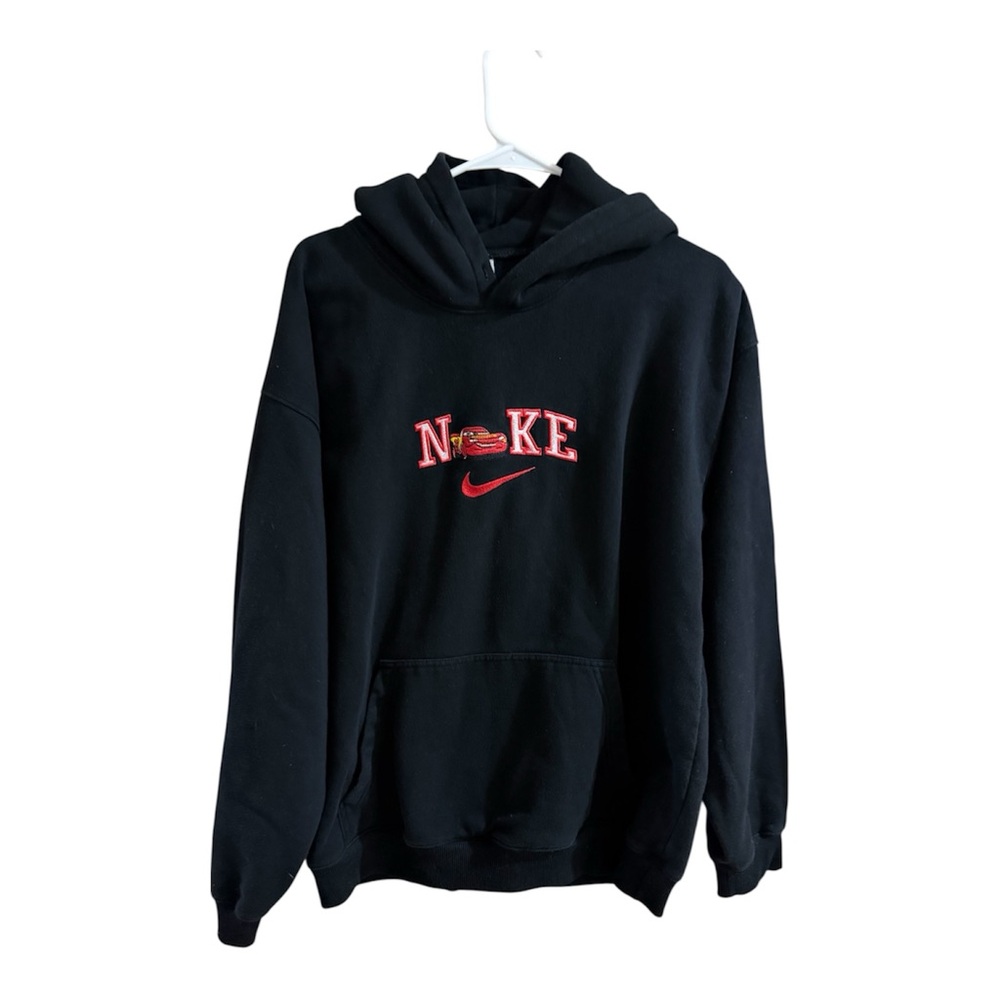 Gildan Lightning McQueen Cars Embroidered Hoodie Sweatshirt Unisex Size Large